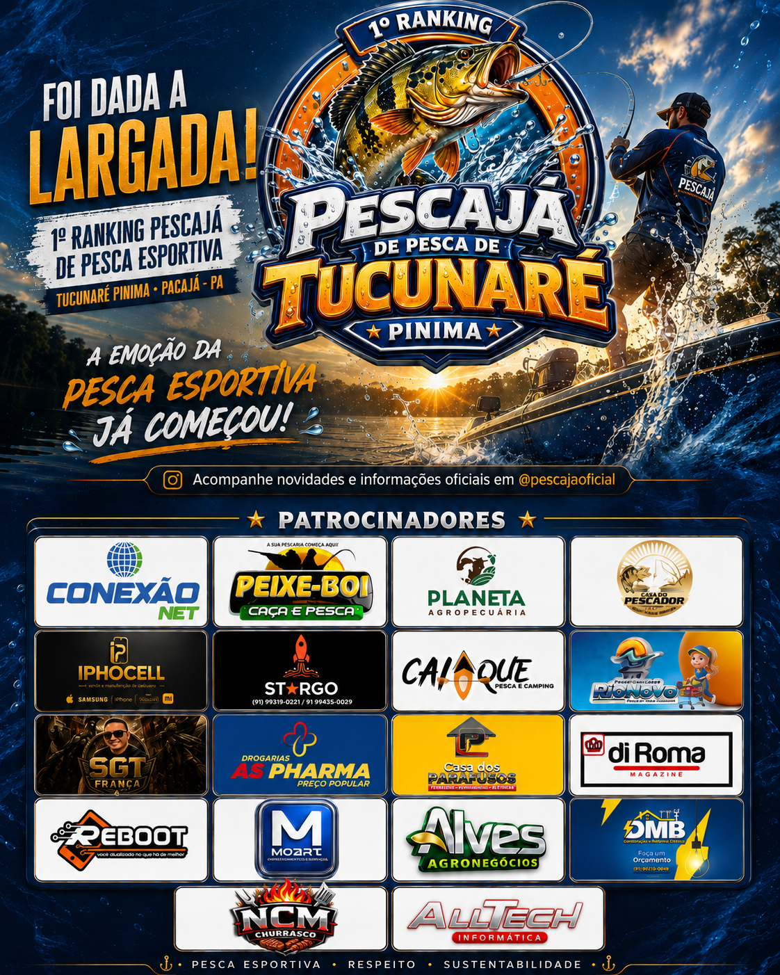 Foi dada a largada ao 1º Ranking Pescajá de Pesca Esportiva de Tucunaré Pinima
